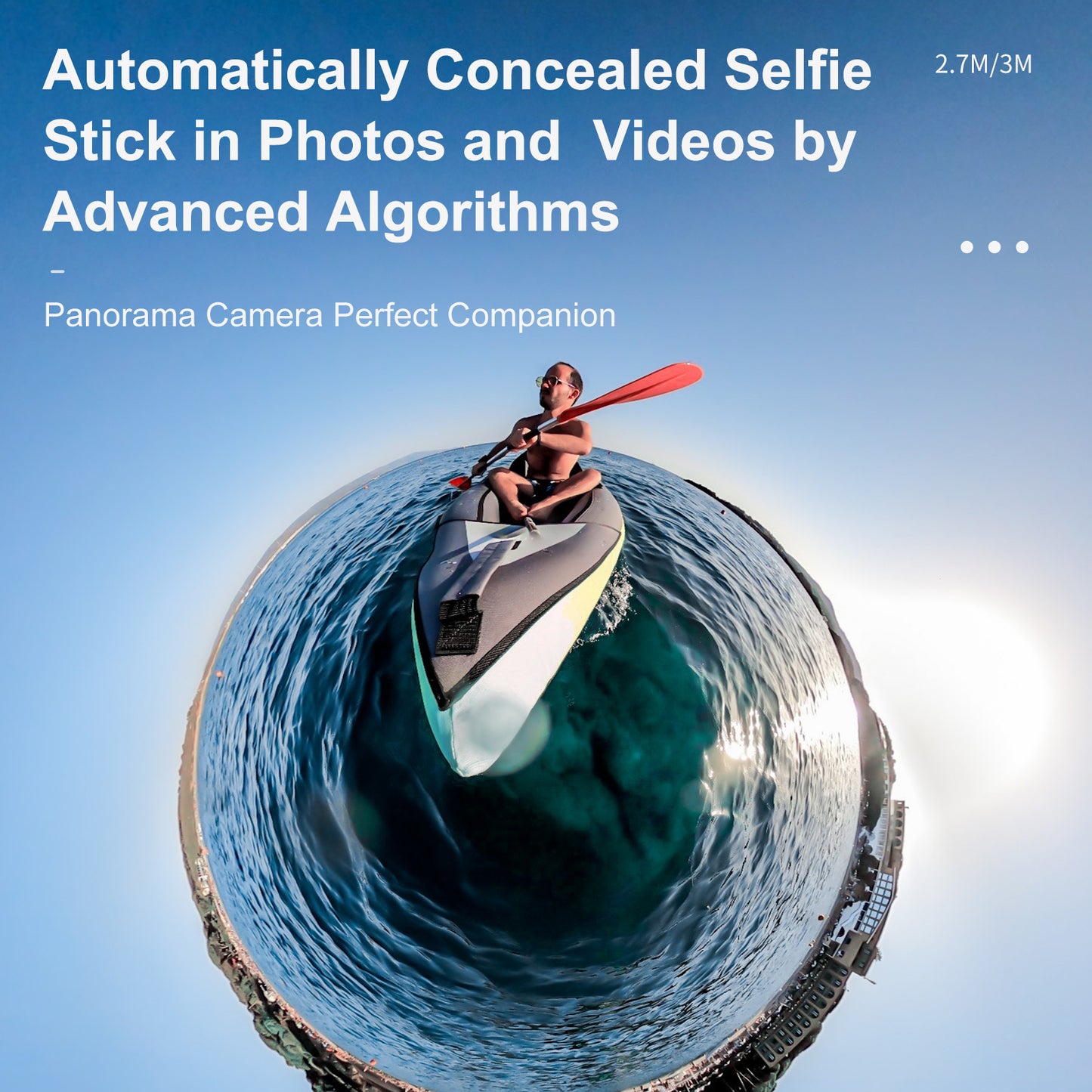 TELESIN Ultra Long 2.7m Carbon Fiber Selfie Stick for Action Cameras (2.0)