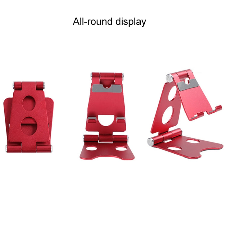 ROOSTAND R2 Aluminum Alloy Mobile Desktop Tablet Bracket Double Folding Lazy Artifact, Size: 6.4x7x9cm, R2 Black, R2 Champagne Gold, R2 Rose Gold, R2 Rose Red, R2 Silver