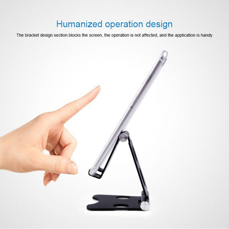 ROOSTAND R2 Aluminum Alloy Mobile Desktop Tablet Bracket Double Folding Lazy Artifact, Size: 6.4x7x9cm, R2 Black, R2 Champagne Gold, R2 Rose Gold, R2 Rose Red, R2 Silver