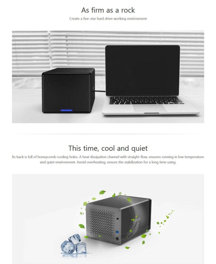 ORICO NS500-RU3 5-bay USB 3.0 Type-B to SATA External Hard Disk Box Storage Case Hard Drive Dock with Raid for 3.5 inch SATA HDD, Support UASP Protocol, USB 3.0 Type-B to SATA with Raid