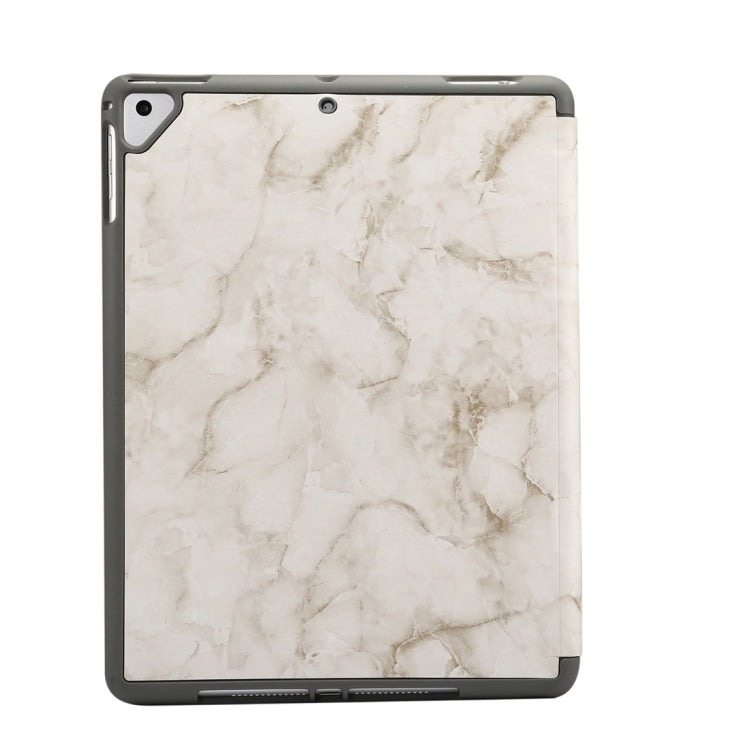 Marble Texture Pattern Horizontal Flip Case for iPad 9.7 (2018) , with Three-folding Holder & Pen Slots