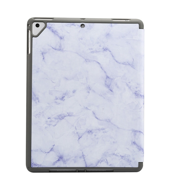 Marble Texture Pattern Horizontal Flip Case for iPad 9.7 (2018) , with Three-folding Holder & Pen Slots