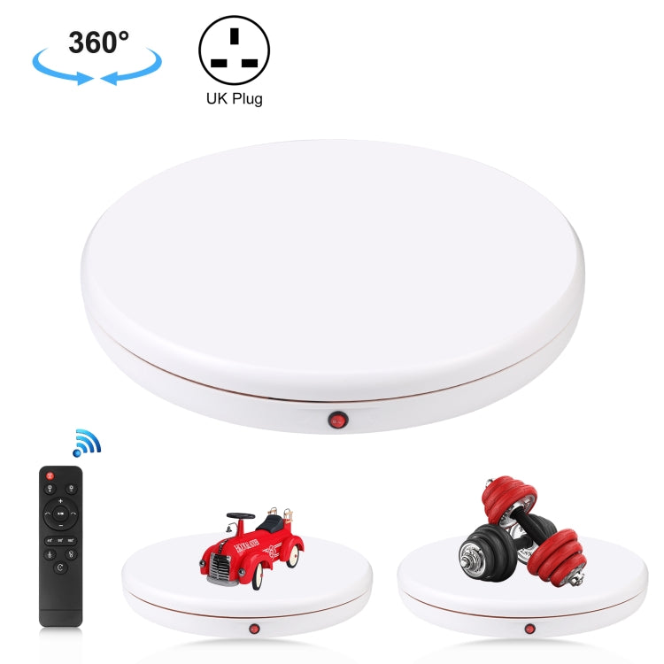 PULUZ 45cm Remote Control Adjusting Speed Rotating Turntable Display Stand, White, Load 100kg