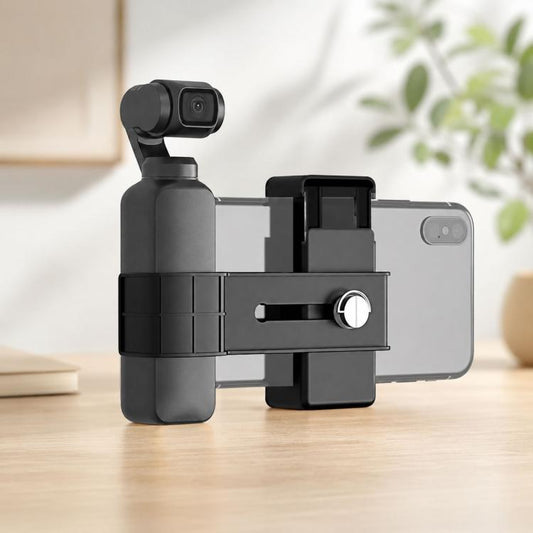 PULUZ Smartphone Fixing Clamp 1/4 inch Holder Mount Bracket for DJI OSMO Pocket / Pocket 2