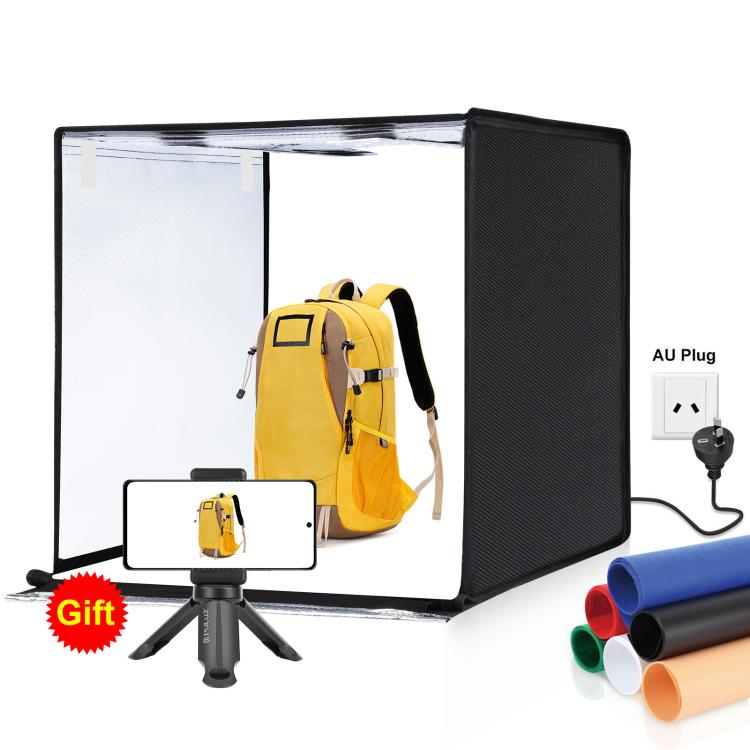 PULUZ Photo Studio Light Box Portable 60 x 60 x 60 cm Light Tent LED 5500K White Light Dimmable Mini 36W Photography Studio Tent Kit with 6 Removable Backdrops (Black Orange White Green Blue Red)