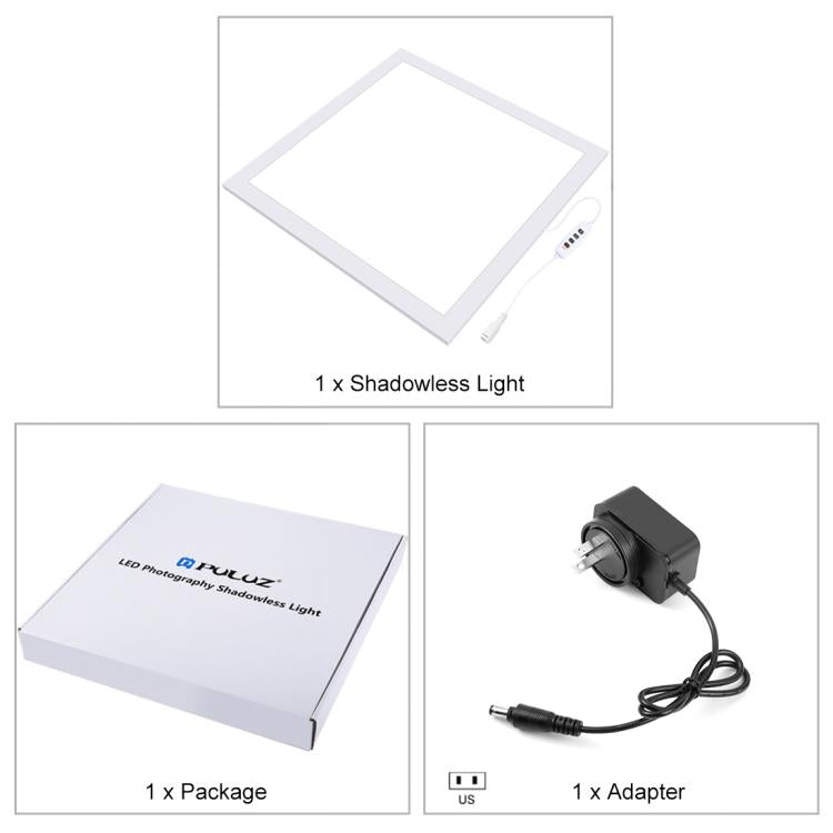 PULUZ 1000LM LED Acrylic No Polar Dimming Shadowless Light Pad with Switch for 40cm Photo Studio Box