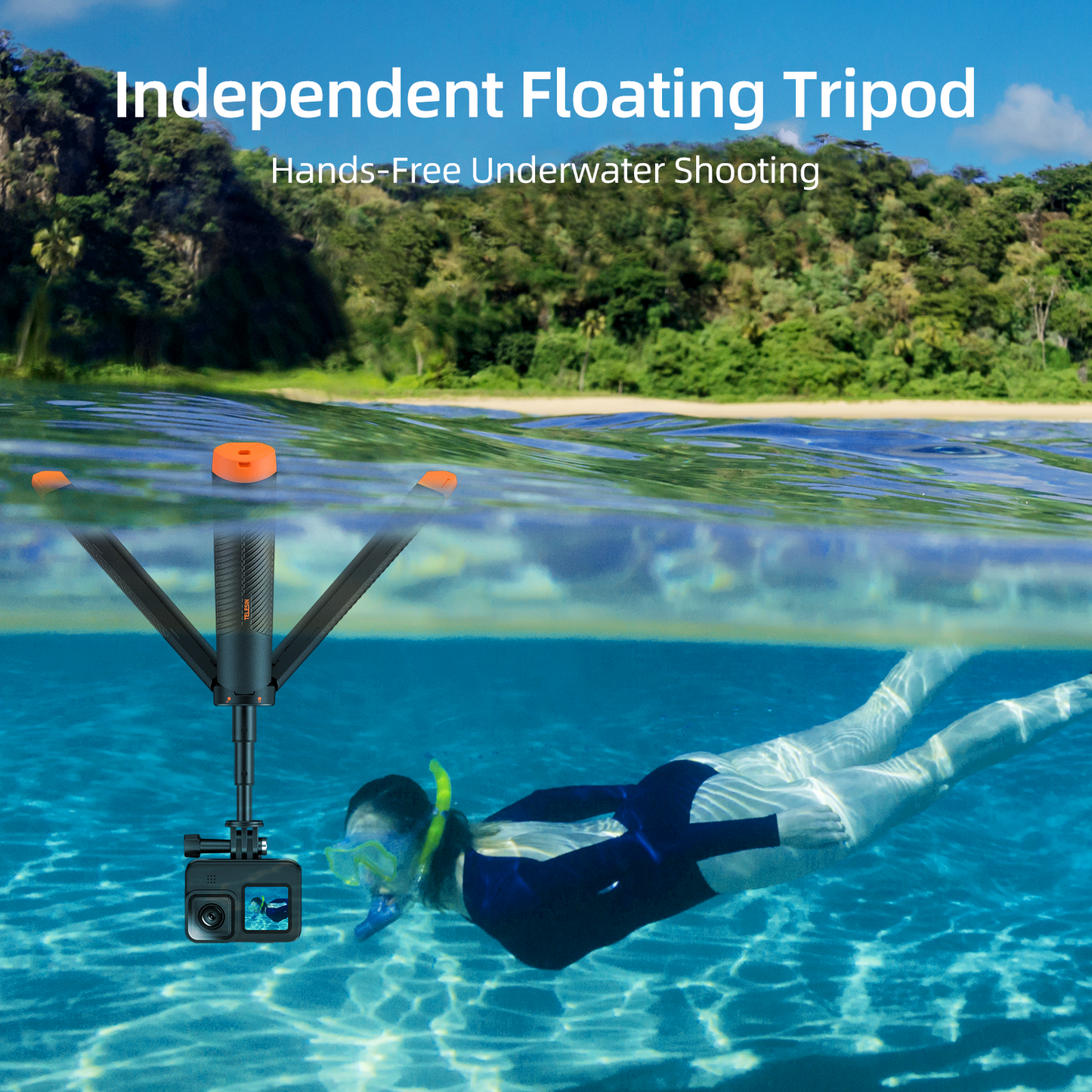 TELESIN Floating Tripod Selfie Stick