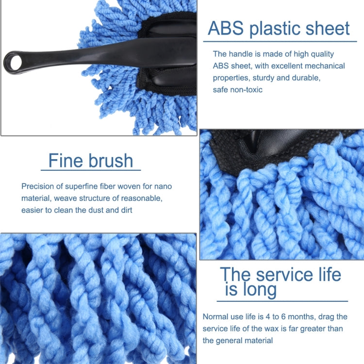 KANEED SL-915 Car Dash Duster Washable Microfiber Interior and Exterior Surface Cleaner Wax Treated Professional Detailing Tool, Size: 34 x 19cm, Surface Cleaner, Surface Cleaner Blue