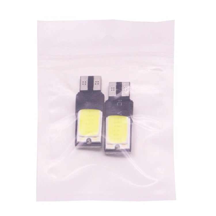 2 PCS T10 3W 160-180LM 2 LED Ice Blue COB LED Decode Car Clearance Lights Lamp, DC12V, 2 LED COB LEDs, COB LEDs