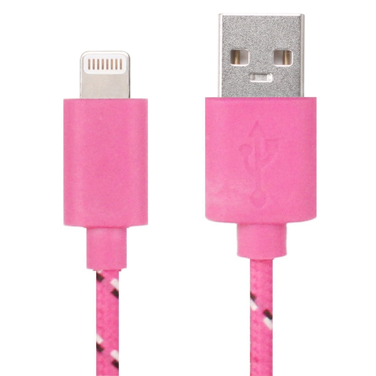 1m Nylon Netting USB Data Transfer Charging Cable For iPhone, iPad, Compatible with up to iOS 15.5
