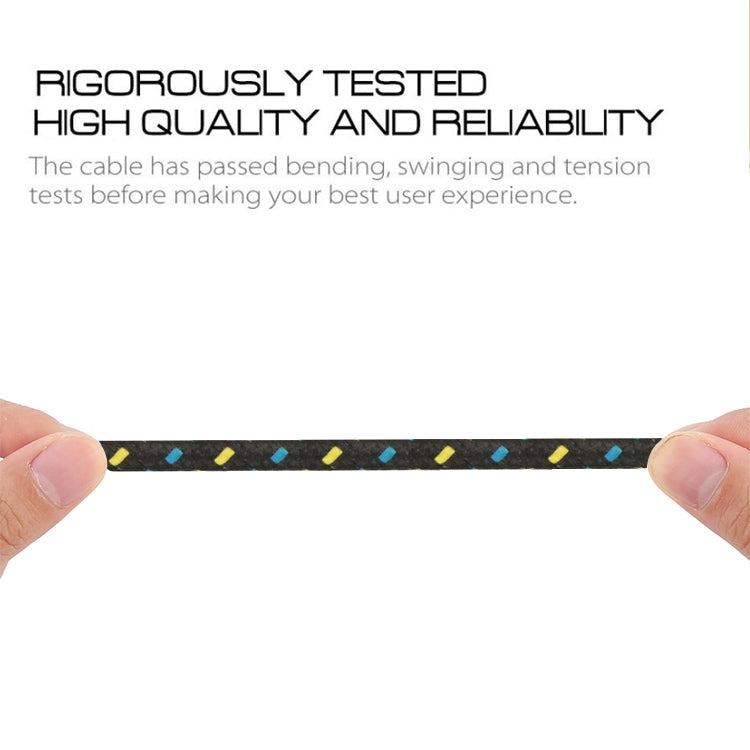 1m Nylon Netting USB Data Transfer Charging Cable For iPhone, iPad, Compatible with up to iOS 15.5