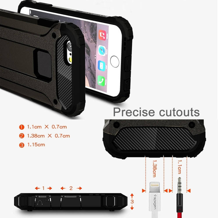 For iPhone 6 & 6s Tough Armor TPU + PC Combination Case