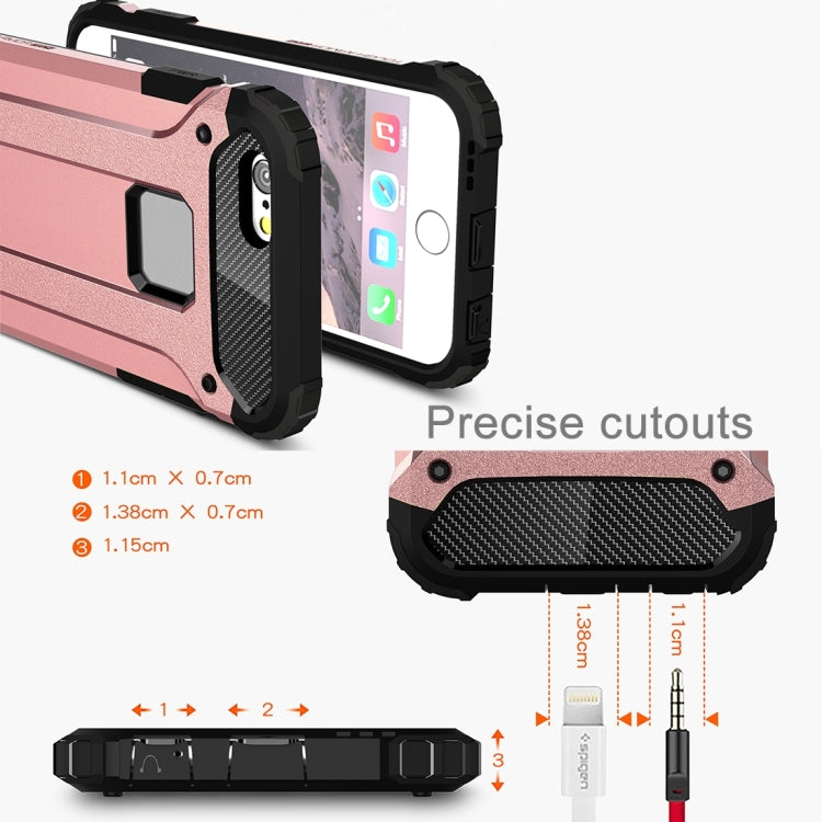 For iPhone 6 Plus & 6s Plus Tough Armor TPU + PC Combination Case