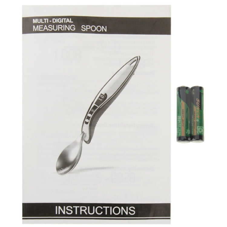 1ml / 30ml 0.1g / 300g LCD Multi-digital Measuring Spoon, 0.1g/300g Silver