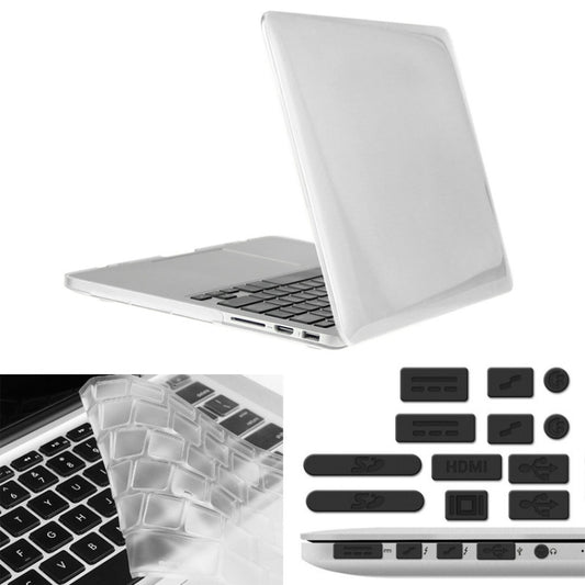 ENKAY for Macbook Pro Retina 13.3 inch (US Version) / A1425 / A1502 Hat-Prince 3 in 1 Crystal Hard Shell Plastic Protective Case with Keyboard Guard & Port Dust Plug