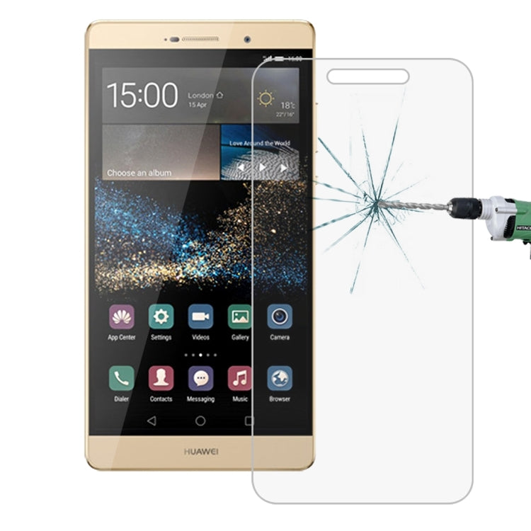 50 PCS for Huawei P8 0.26mm 9H Surface Hardness 2.5D Explosion-proof Tempered Glass Film, No Retail Package, 50pcs No Retail Package