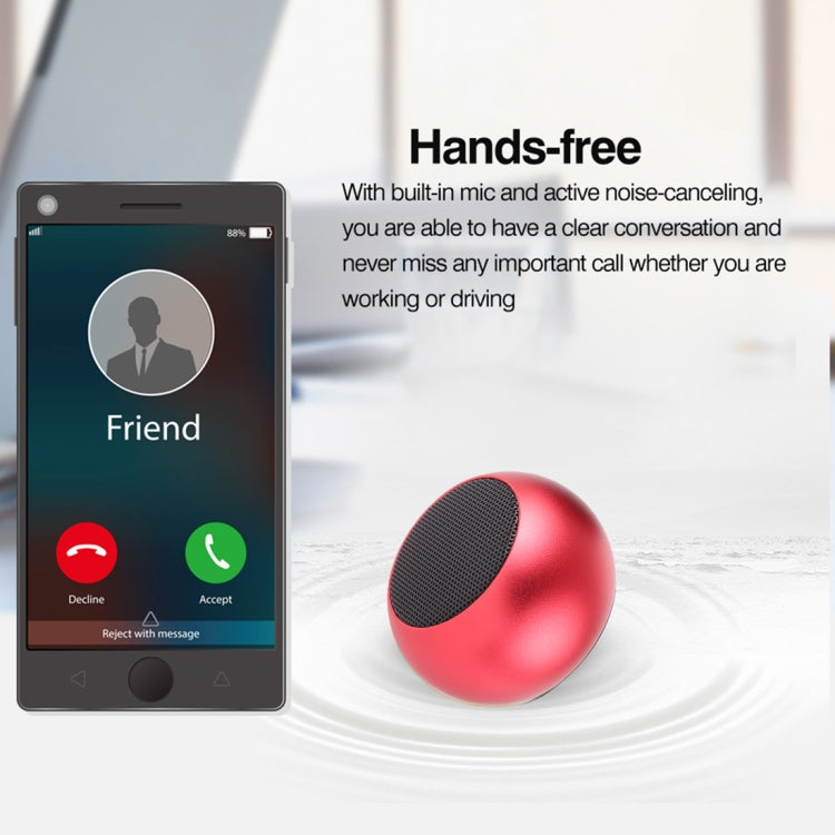 Mini Metal Wireless Bluetooth Speaker, Hands-free, LED Indicator