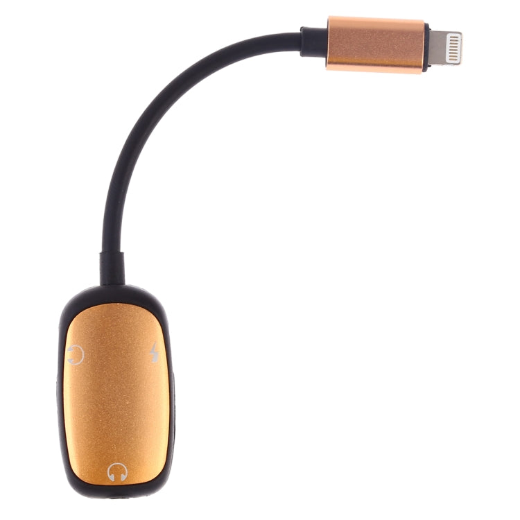 8 Pin to 8 Pin Charging Interface + 8 Pin Earphone Interface + 3.5mm Audio Interface Earphone Adapter, Black, Pink, Gold, Red, Silver