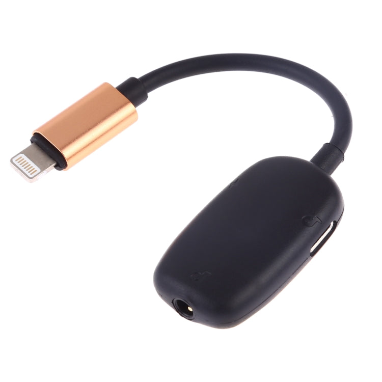 8 Pin to 8 Pin Charging Interface + 8 Pin Earphone Interface + 3.5mm Audio Interface Earphone Adapter, Black, Pink, Gold, Red, Silver