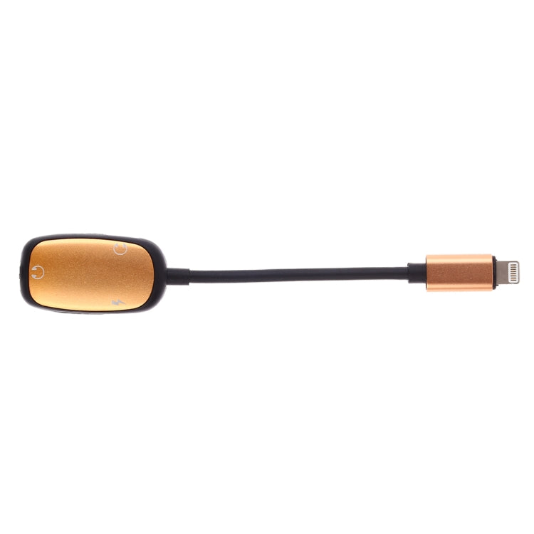 8 Pin to 8 Pin Charging Interface + 8 Pin Earphone Interface + 3.5mm Audio Interface Earphone Adapter, Black, Pink, Gold, Red, Silver