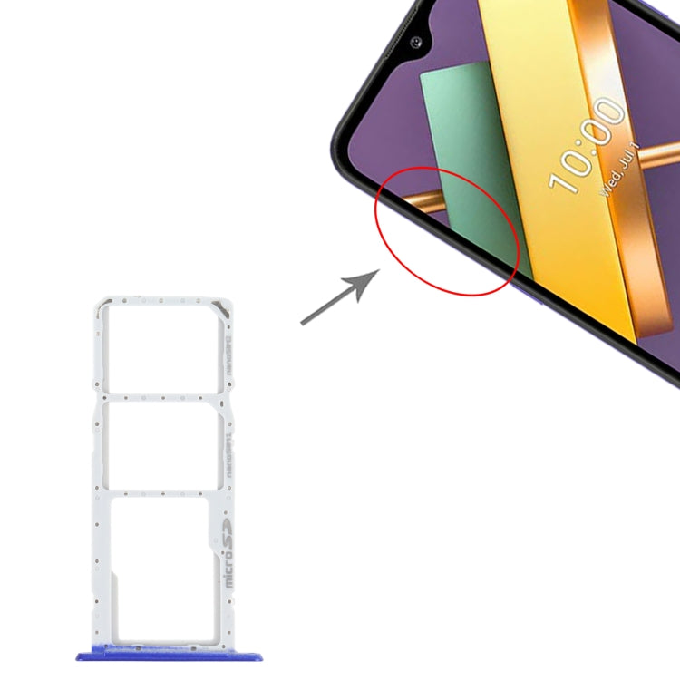 SIM Card Tray + SIM Card Tray + Micro SD Card Tray for LG K22 LMK200Z LMK200E LMK200B LM-K200, For LG K22 (Double SIM)