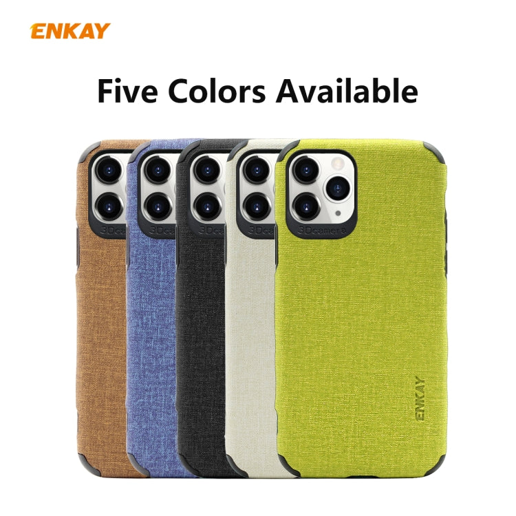 For iPhone 11 Pro Max ENKAY ENK-PC033 Business Series Denim Texture PU Leather + TPU Soft Slim Case Cover, For iPhone 11 Pro Max