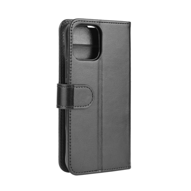 For iPhone 12 6.1 inch R64 Texture Single Horizontal Flip Protective Case with Holder & Card Slots & Wallet& Photo Frame, For iPhone 12 / 12 Pro