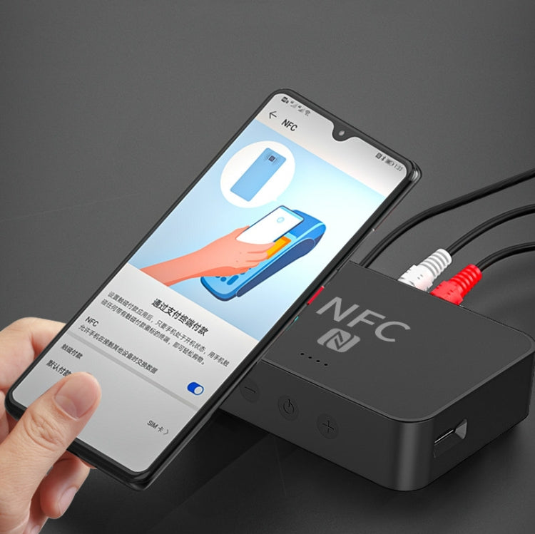R6 NFC Bluetooth 5.0 Desktop Music Receiver Bluetooth Receiver, Support TF Card