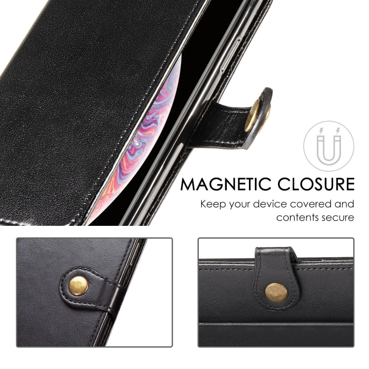 Retro Solid Color Leather Buckle Phone Case with Lanyard & Photo Frame & Card Slot & Wallet & Stand Function, For iPhone 12 Pro Max, For iPhone 12 / 12 Pro, For iPhone 12 mini