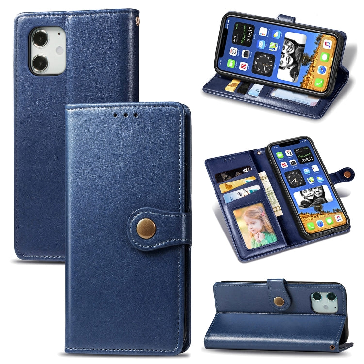 Retro Solid Color Leather Buckle Phone Case with Lanyard & Photo Frame & Card Slot & Wallet & Stand Function, For iPhone 12 Pro Max, For iPhone 12 / 12 Pro, For iPhone 12 mini