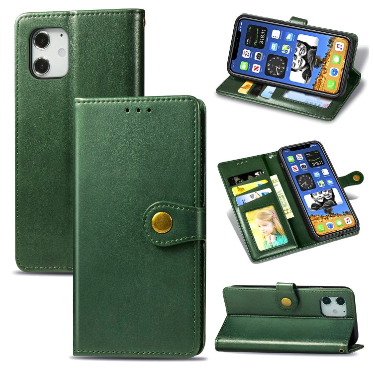Retro Solid Color Leather Buckle Phone Case with Lanyard & Photo Frame & Card Slot & Wallet & Stand Function, For iPhone 12 Pro Max, For iPhone 12 / 12 Pro, For iPhone 12 mini