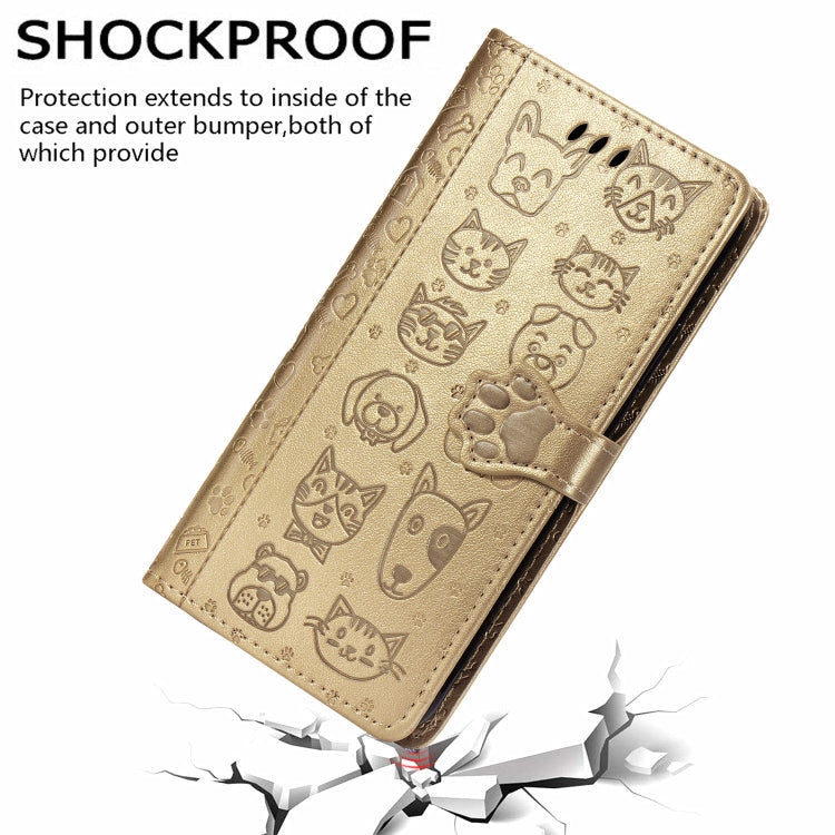 Cute Cat and Dog Embossed Horizontal Flip Leather Case with Holder & Card Slots & Wallet & Lanyard, For iPhone 12 Pro Max, For iPhone 12 / 12 Pro, For iPhone 12 mini
