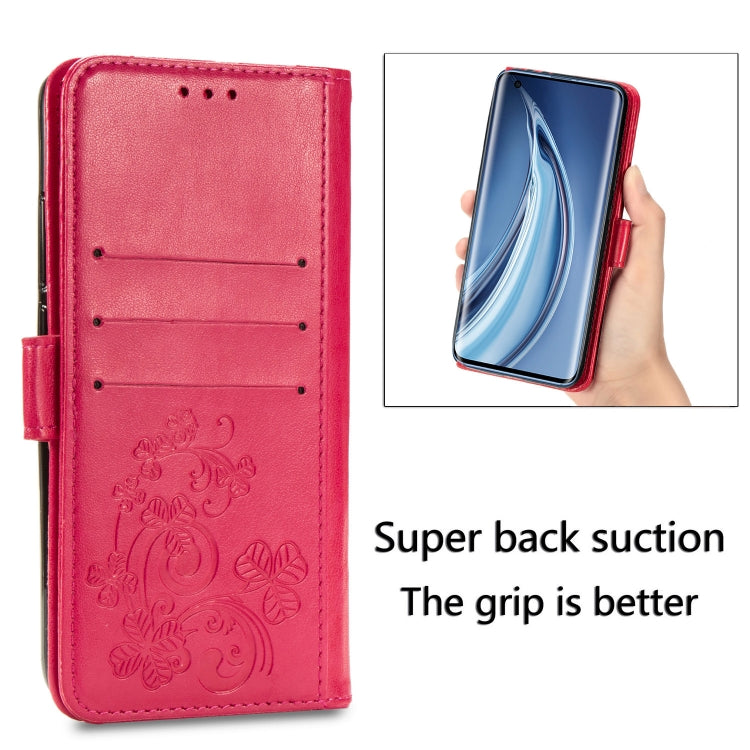 Four-leaf Clasp Embossed Buckle Mobile Phone Protection Leather Case with Lanyard & Card Slot & Wallet & Bracket Function, For iPhone 12 Pro Max, For iPhone 12 / 12 Pro, For iPhone 12 mini