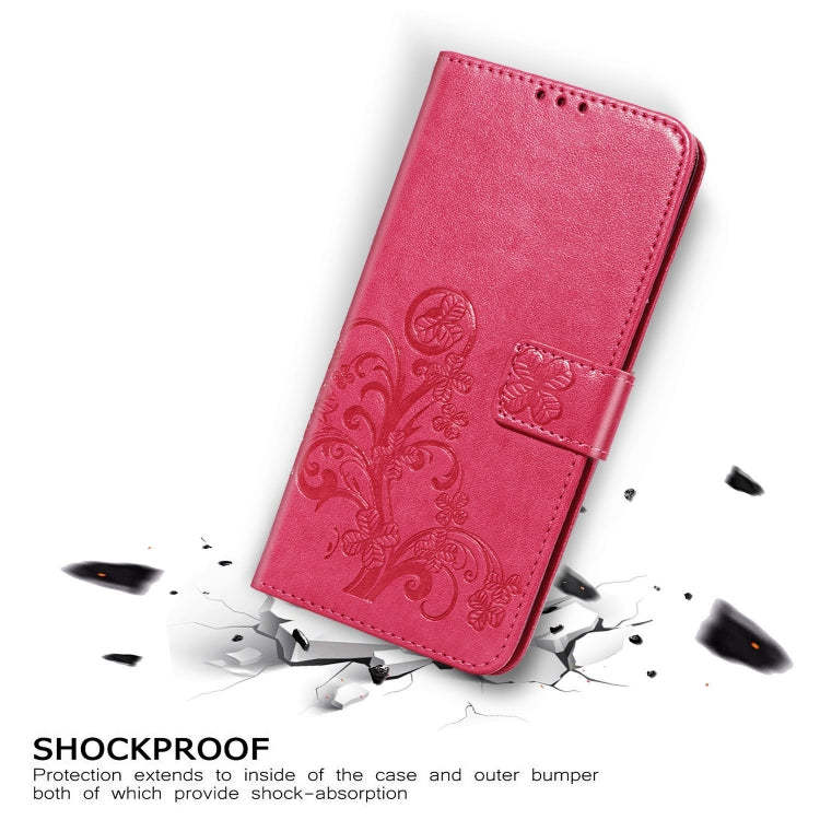 Four-leaf Clasp Embossed Buckle Mobile Phone Protection Leather Case with Lanyard & Card Slot & Wallet & Bracket Function, For iPhone 12 Pro Max, For iPhone 12 / 12 Pro, For iPhone 12 mini