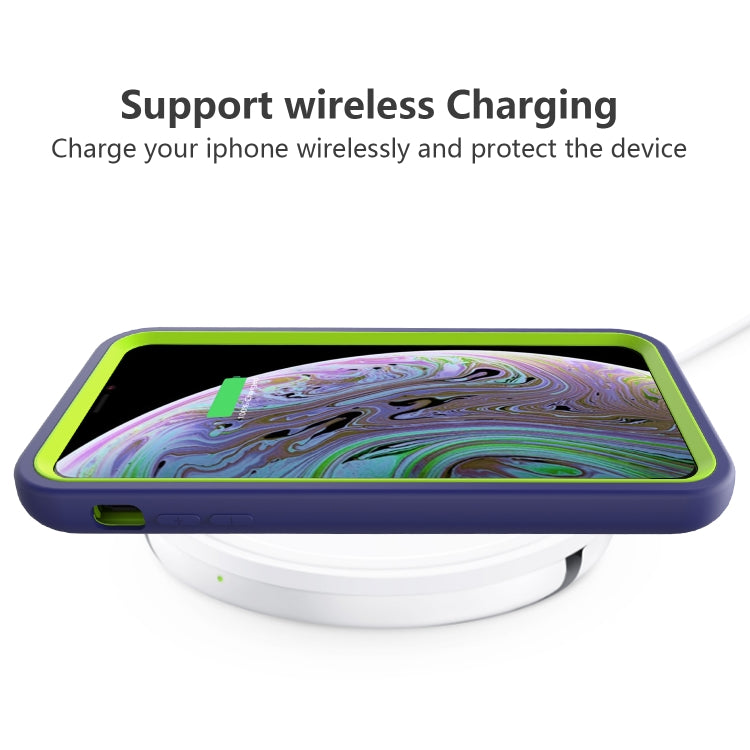 For iPhone X & XS Wave Pattern 3 in 1 Silicone+PC Shockproof Protective Case