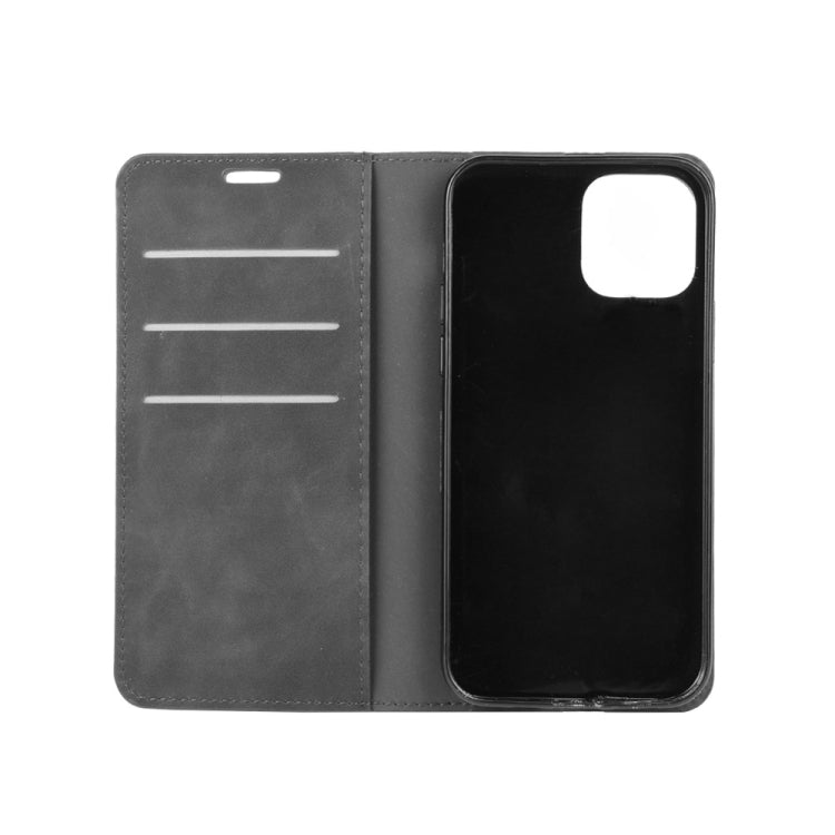 For iPhone 12 Pro Max Retro-skin Business Magnetic Suction Leather Case with Holder & Card Slots & Wallet, For iPhone 12 Pro Max