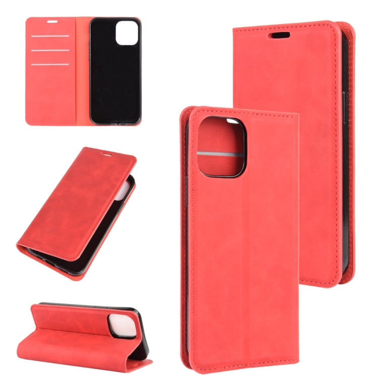 For iPhone 12 Pro Max Retro-skin Business Magnetic Suction Leather Case with Holder & Card Slots & Wallet, For iPhone 12 Pro Max