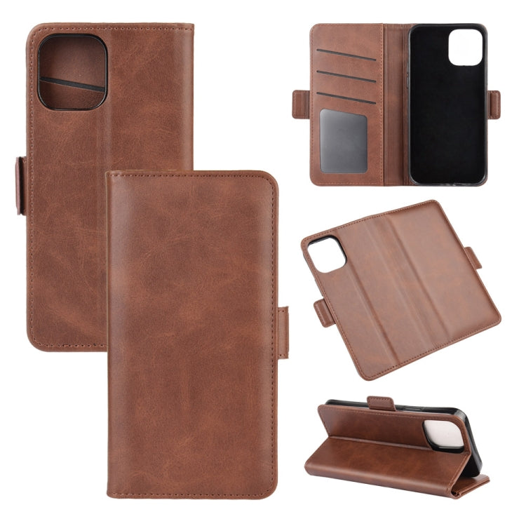 For iPhone 12 Dual-side Magnetic Buckle Horizontal Flip Leather Case with Holder & Card Slots & Wallet, For iPhone 12 mini
