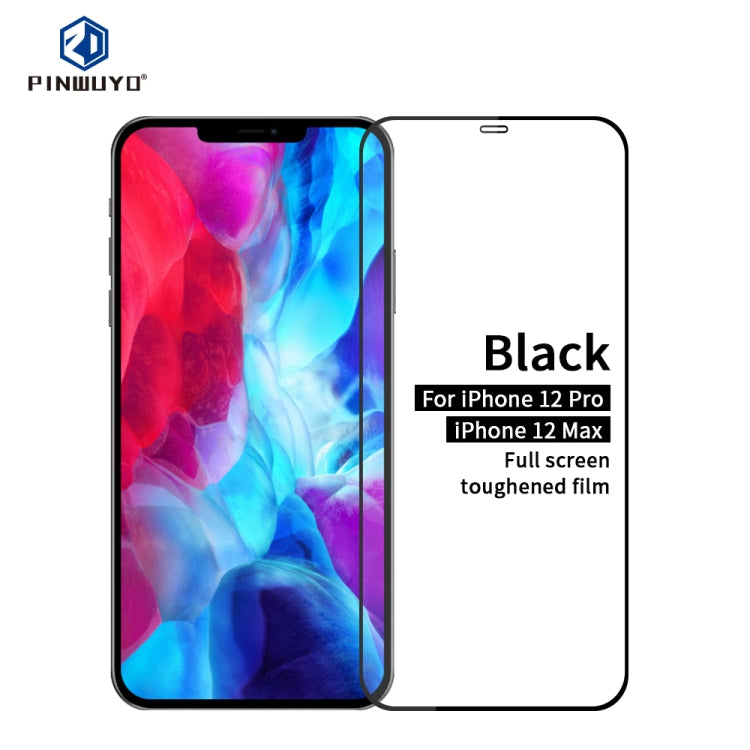 PINWUYO 9H 2.5D Full Screen Tempered Glass Film, For iPhone 12 Pro Max, For iPhone 12 Pro / 12 Max
