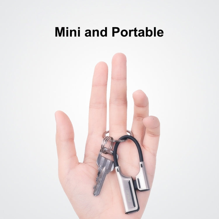 ENKAY ENK-AT103 8 Pin to 3.5mm Audio ＆ 8 Pin Charging Interfaces Converter Zinc Alloy Adapter, 3.5mm Audio ＆ 8 Pin Charging