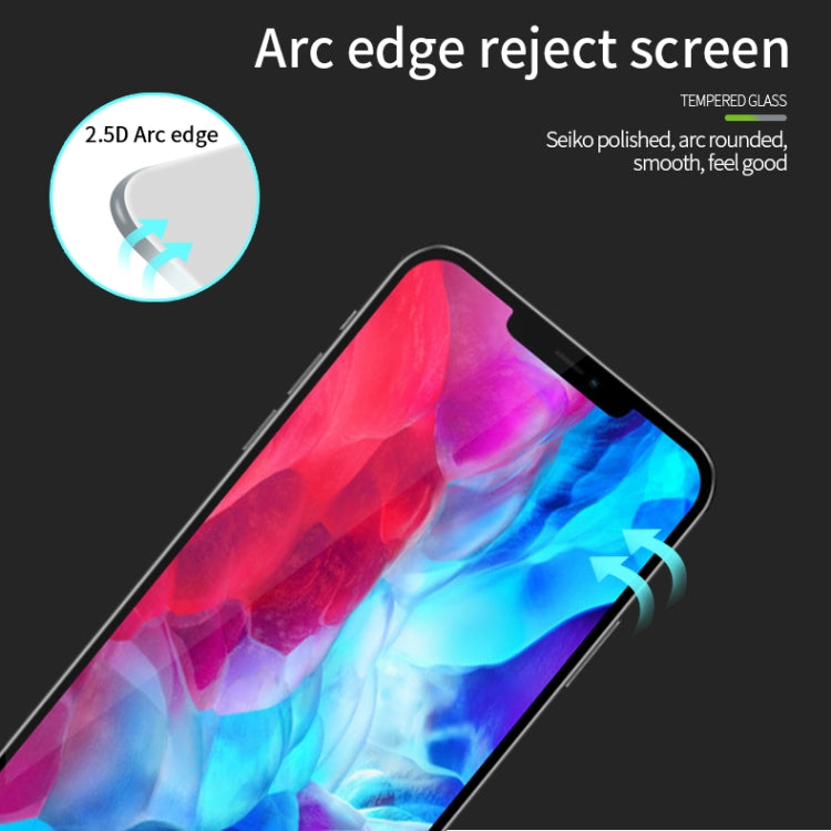 MOFI 9H 2.5D Full Screen Tempered Glass Film, For iPhone 12 mini, For iPhone 12 Pro Max, For iPhone 12 / 12 Pro