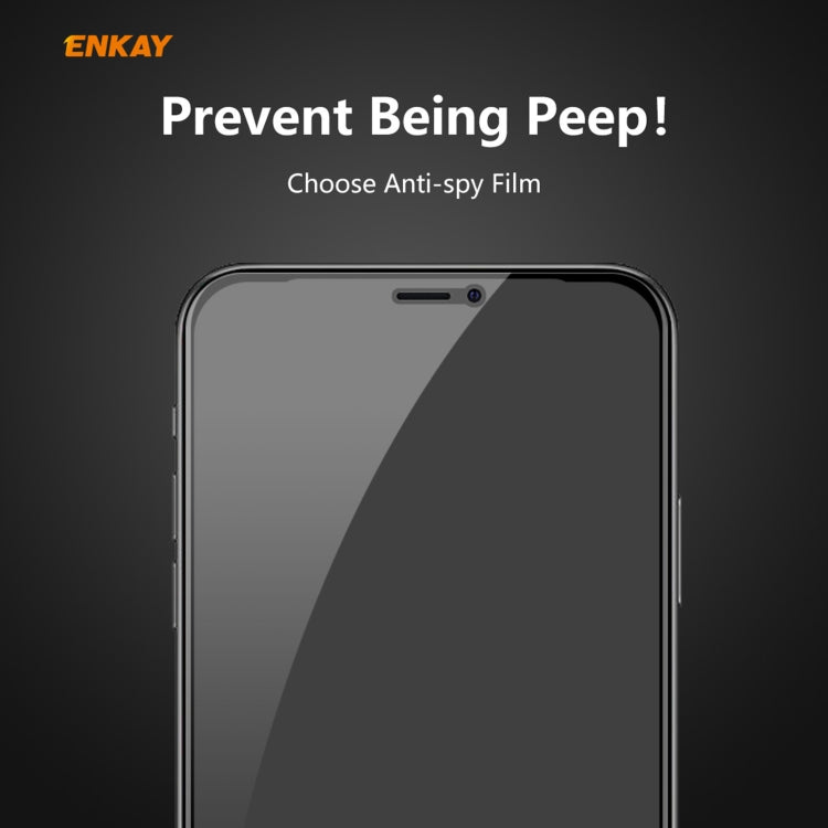 2 PCS ENKAY Hat-Prince 0.26mm 9H 6D Privacy Anti-spy Full Screen Tempered Glass Film, For iPhone 12 mini, For iPhone 12 / 12 Pro, For iPhone 12 Pro Max