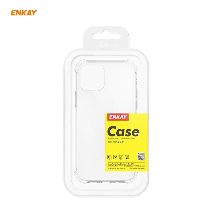 Hat-Prince ENKAY 2 in 1 Clear TPU Soft Case Shockproof Cover + 0.26mm 9H 2.5D Full Glue Full Coverage Tempered Glass Protector Film, For iPhone 12 mini, For iPhone 12 / 12 Pro, For iPhone 12 Pro Max