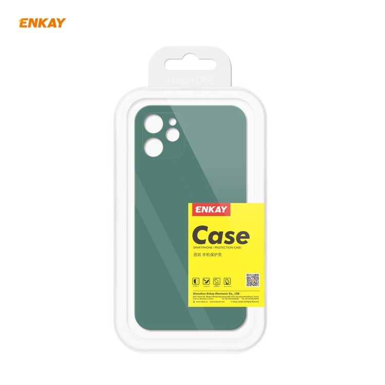 For iPhone 12 Hat-Prince ENKAY ENK-PC068 Liquid Silicone Straight Edge Shockproof Protective Case, For iPhone 12
