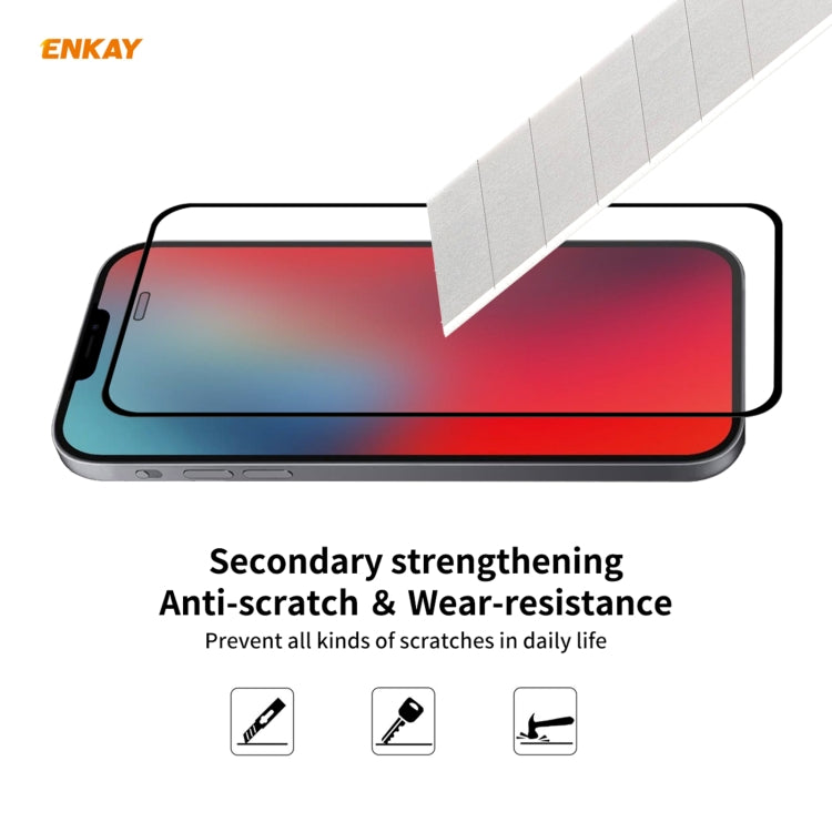 For iPhone 11 Pro Hat-Prince ENKAY ENK-PC0652 Liquid Silicone Straight Edge Shockproof Protective Case + 0.26mm 9H 2.5D Full Glue Full Coverage Tempered Glass Protector Film, For iPhone 11 Pro