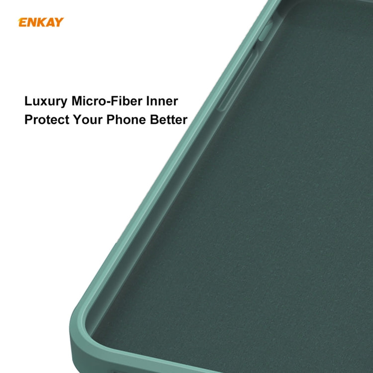 For iPhone 11 Pro Hat-Prince ENKAY ENK-PC0652 Liquid Silicone Straight Edge Shockproof Protective Case + 0.26mm 9H 2.5D Full Glue Full Coverage Tempered Glass Protector Film, For iPhone 11 Pro