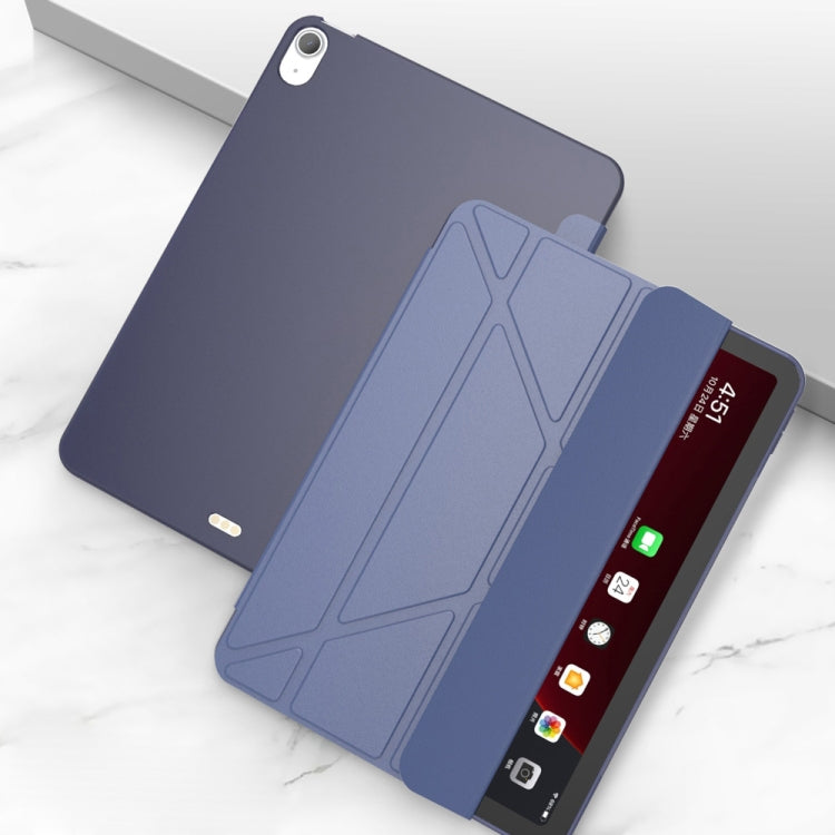 For iPad Air 2024 / Air 2022 10.9 Multi-folding Matte Surface Leather Smart Tablet Case