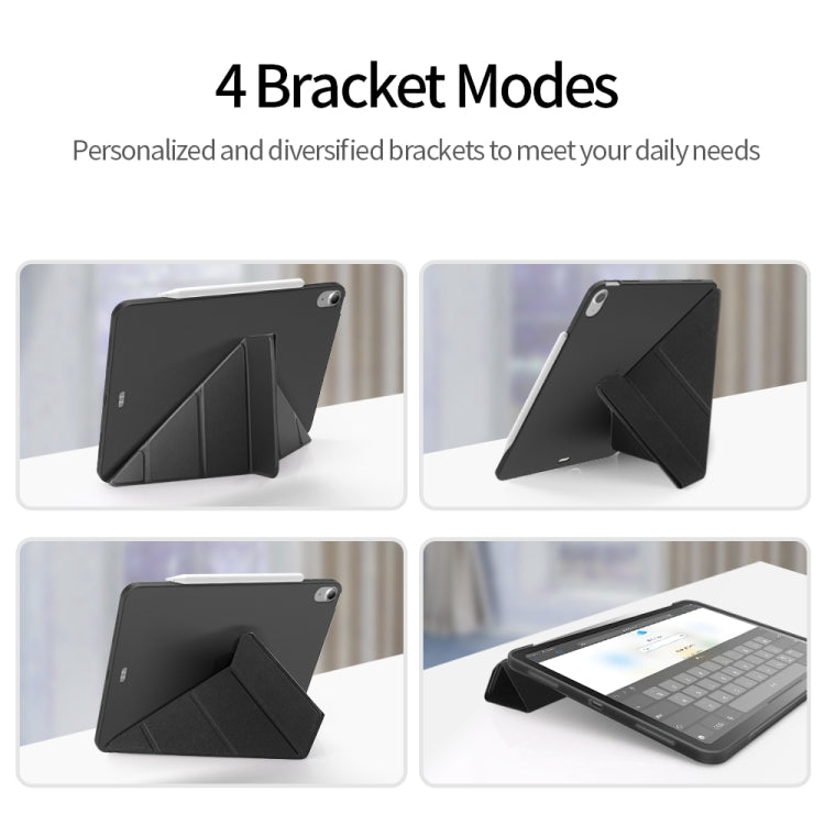 For iPad Air 2024 / Air 2022 10.9 Multi-folding Matte Surface Leather Smart Tablet Case