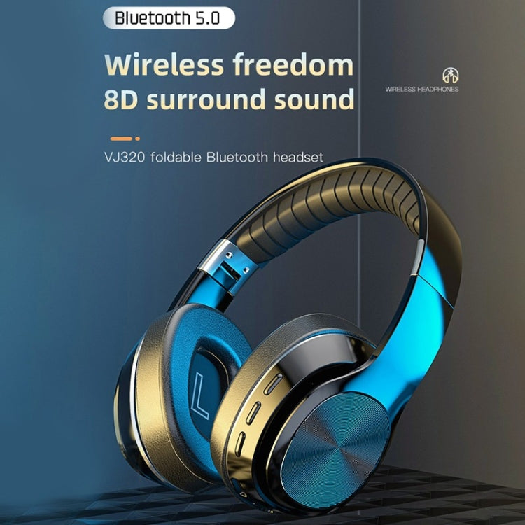 VJ320 Bluetooth 5.0 Head-mounted Foldable Wireless Headphones Support TF Card with Mic, VJ320 Blue, VJ320 Red, VJ320 White, VJ320 Black
