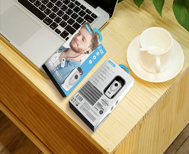 F930 CSR4.1 Retractable Cable Caller Vibration Reminder Anti-theft Bluetooth Headset, Black, Silver